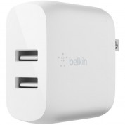 Belkin 24w Dual Usb-a Wall Charger With Lightning Cable