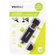 Vivitar Sd Micro Sd Card Reader Usb Type-a Micro-usb Otg