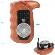 Camvate Wooden Trigger Handgrip Sony Multiport Cable