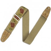 Levy's Hemp Guitar Strap Pink Red Rose