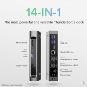 Plugable Tbt3-udz Thunderbolt 3 Usb-c Dock 96w Charging