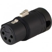 Low-profile Right-angle Xlr 4-pin Female Connector Adjustable Exit