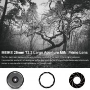 Meike 25mm T2.2 Cine Lens For Sony E Mount