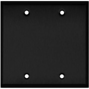 Custom Shop Dual-gang Wall Plate Black Anodized Aluminum