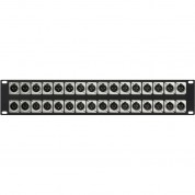 Custom Shop Xlr Feedthrough 2ru Patch Panel 32 Male/female Xlr