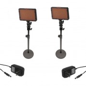 Bescor Waffle 2-light Kit With Stands