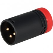 Low-profile Right-angle Xlr 3-pin Male Connector Red Cap