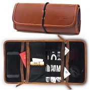 Rofozzi Leather Tech Organizer Tan | Sleek Design