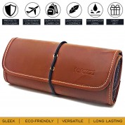 Rofozzi Leather Tech Organizer Tan | Sleek Design