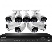 Lorex Nk264-89ab 16-channel 4k Nvr With 4tb Hdd & 9 Cameras