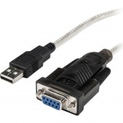 Rocstor Usb To Rs-232 Db9 Serial Null Modem Cable 5ft