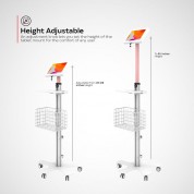 Cta Digital Medical Mobile Floor Stand For Tablets (white)