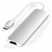 Satechi Slim Usb-c Multi-port Adapter V2 Silver