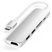 Satechi Slim Usb-c Multi-port Adapter V2 Silver