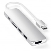 Satechi Slim Usb-c Multi-port Adapter V2 Silver