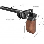 Wooden Handle With Arri Rosette Mount & Nato Rail Adapter