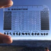 Brunton Grain Size Card For Geology Analysis