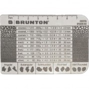 Brunton Grain Size Card For Geology Analysis