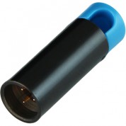 Low-profile Right-angle Mini-xlr 3-pin Male Connector Blue Cap