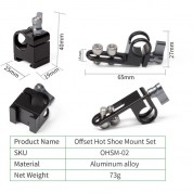 Lanparte Offset Shoe Mount Set For Cameras