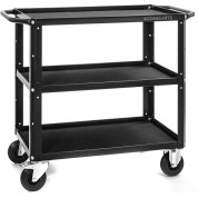 Conecarts 3-shelf Cart With 3d Rubber Mat