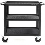 Conecarts 3-shelf Cart With 3d Rubber Mat