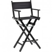 Conecarts Tall Director's Chair Black Frame Cotton Fabric