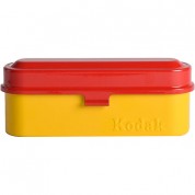 Kodak Steel 135mm Film Case Red Lid Yellow Body