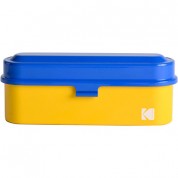 Kodak Steel 135mm Film Case Blue Lid Yellow Body