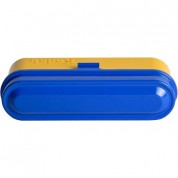 Kodak Steel 135mm Film Case Blue Lid Yellow Body