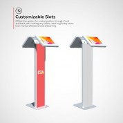 Dual-enclosure Locking Floor Stand Kiosk For 9-11