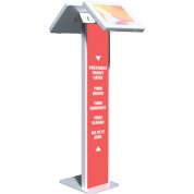 Dual-enclosure Locking Floor Stand Kiosk For 9-11