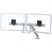 Ergotron Hx Dual Monitor Desk Arm - Polished Aluminum