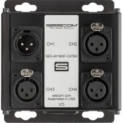 Ses-4x1m3f-catbx 4-channel Audio Extender Cat 5/6/7 Xlr Rj45