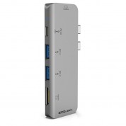 Ezquest Dual Usb-c 5-in-1 Hub | Compact Multi-port Adapter