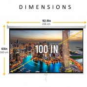 Khomo Gear Pull-down Projector Screen 63x93