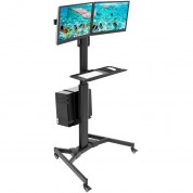 Mobile Pc Workstation For Dual Monitors | Mount-it!