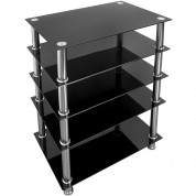 Mount-it! Five-tier Glass Media Stand | A/v Storage Solution