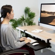 Mount-it! Adjustable Keyboard & Mouse Tray Clamp-on