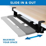 Mount-it! Adjustable Keyboard & Mouse Tray Clamp-on