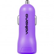 Volkano Voyage Dual Usb-a Car Charger Purple