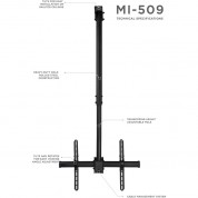 Mi-509l Full Motion Ceiling Mount For 32-70