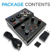 Pyle Pro 2-channel Audio Mixer Usb Bluetooth Recording