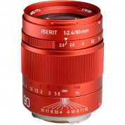 Kipon Iberit 90mm F/2.4 Lens For Leica M Red