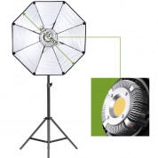 Gvm P80s Led 4-light Kit With Umbrellas Softboxes