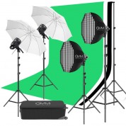 Gvm P80s Led 4-light Kit With Umbrellas Softboxes