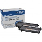 Brother Tn750 Black Toner Cartridge Kit 2-pack