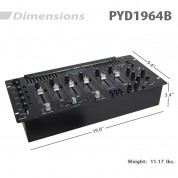 Pyle Pro Pyd1964b.5 6-channel Dj Mixer Bluetooth