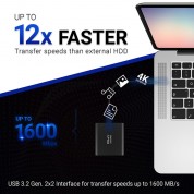 Pny 4tb Elitex-pro Usb 3.2 Gen 2x2 Type-c Ssd