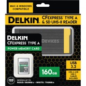 Delkin 160gb Cfexpress Type A Memory Card & Reader